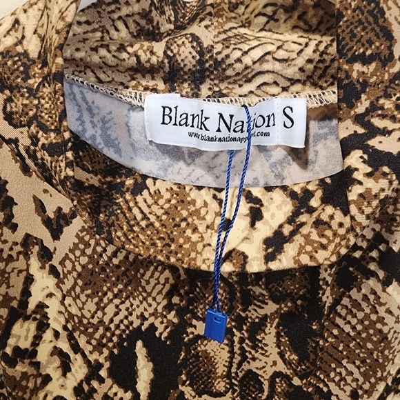 Blank Nation Animal Print backless sleeveless mini dress size S - Picture 7 of 10